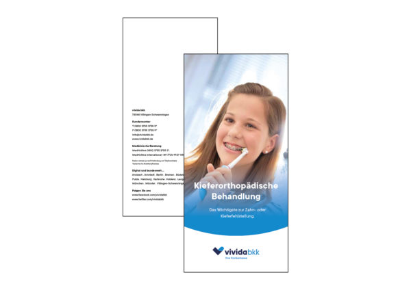 Faltblatt "Kieferorthopädische Behandlung"