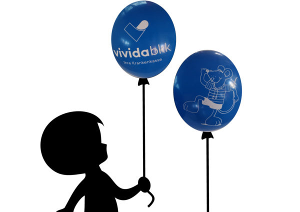 "vivida" Luftballons Standard Blue - zweifarbig