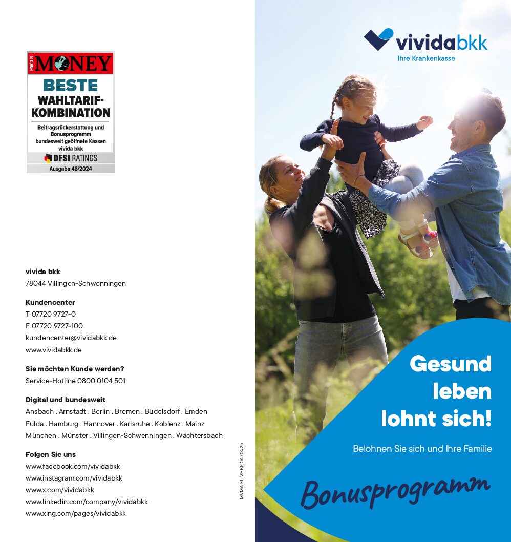 Flyer Verkaufshilfe Bonusprogramm